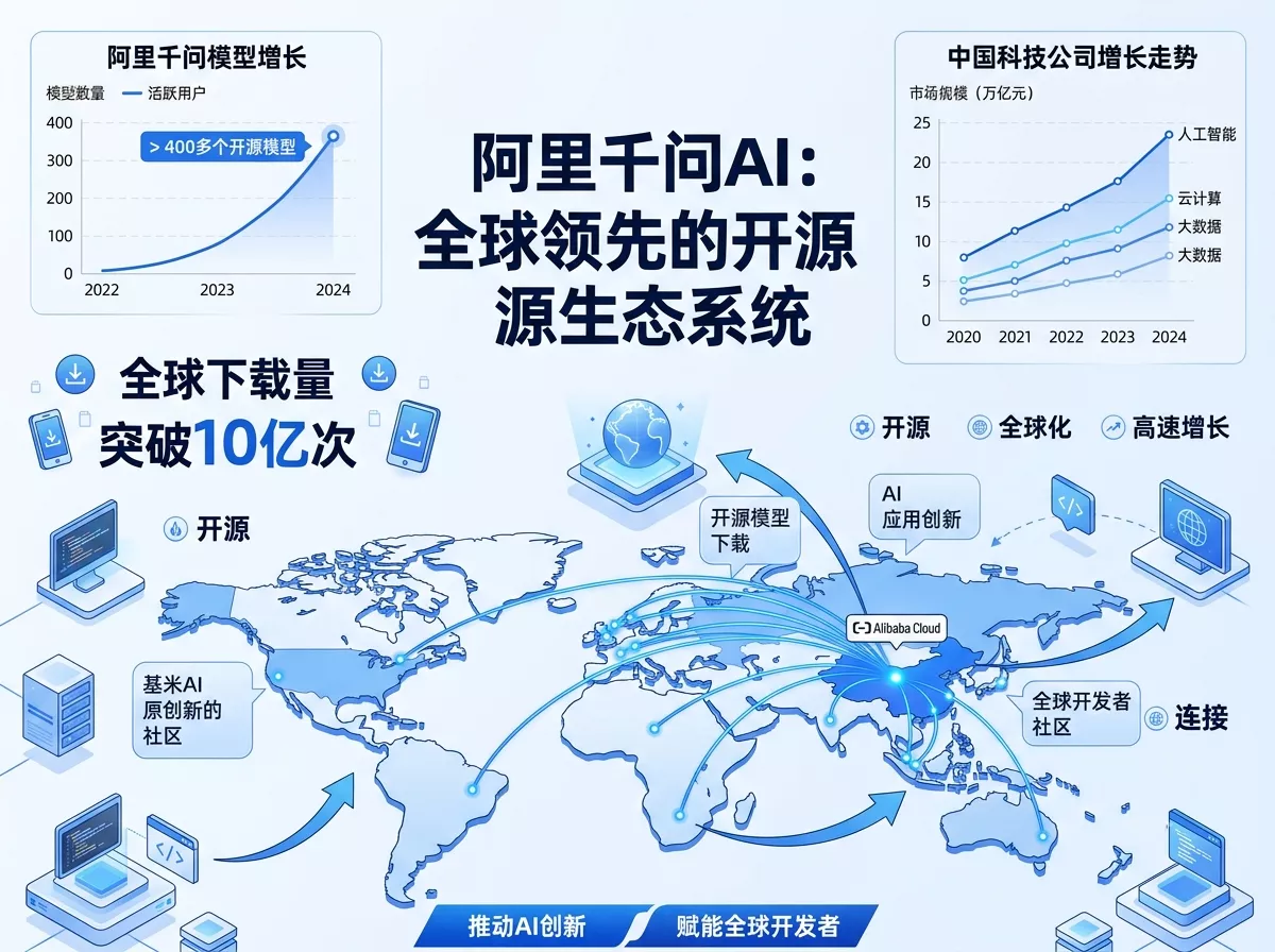 通义千问累计开源400款模型全球下载量突破10亿次数据图.webp